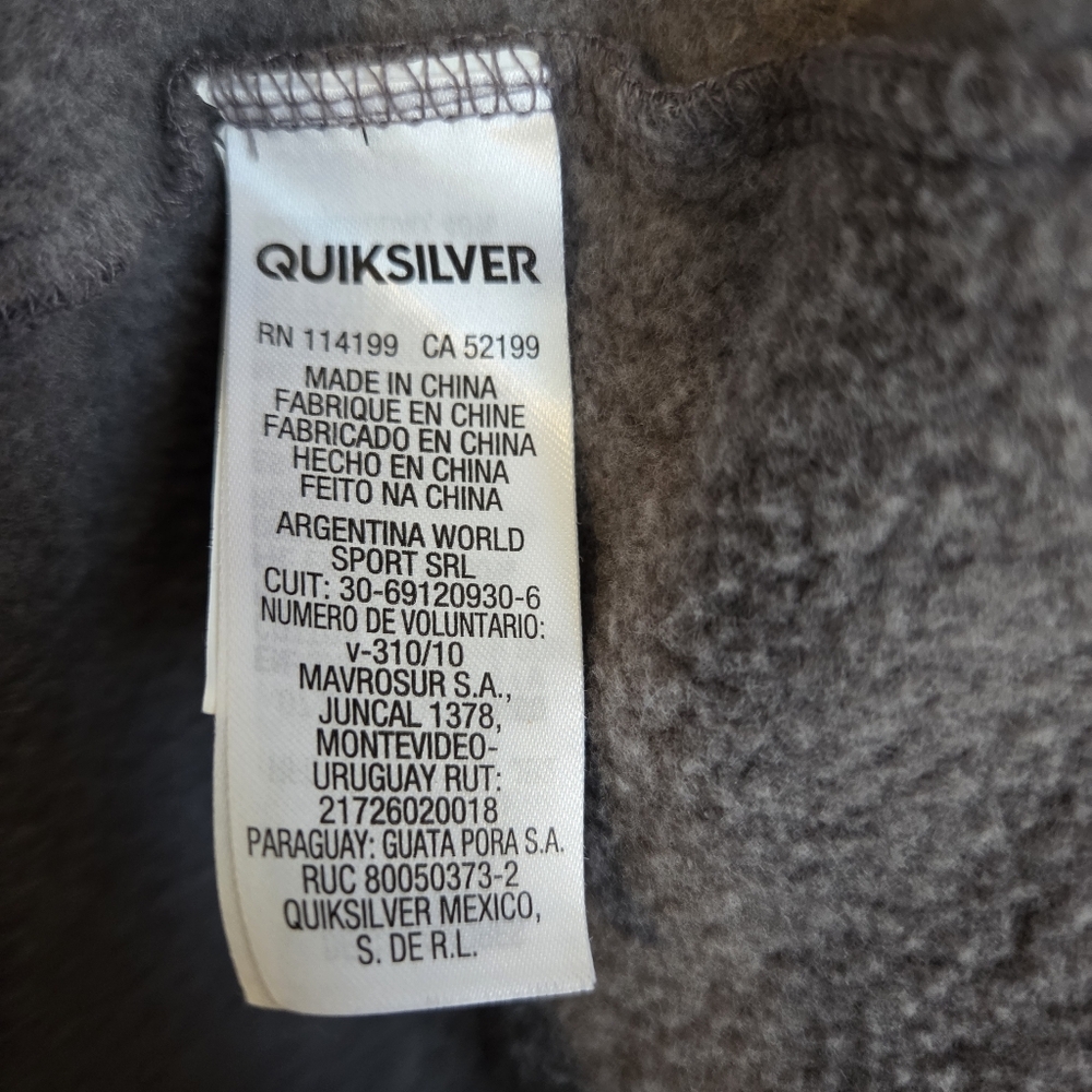 Quicksilver Men’s GreyBlack Sweatshirt Pullover Crewneck Surf Logo Plus Size XXL - Picture 13 of 14